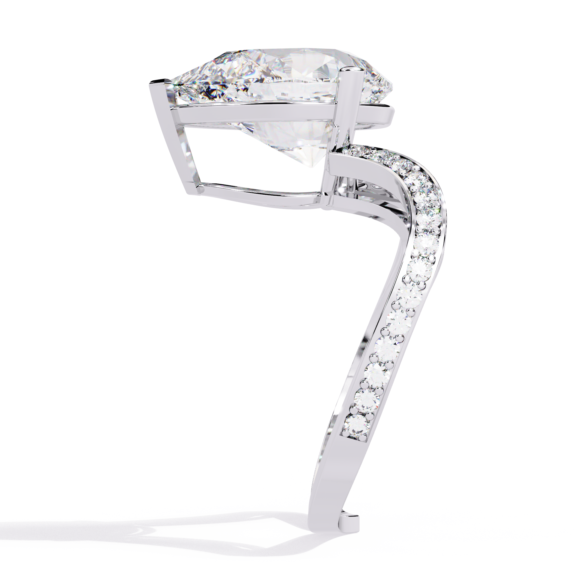 Unique Pear-Shaped Diamond Ring