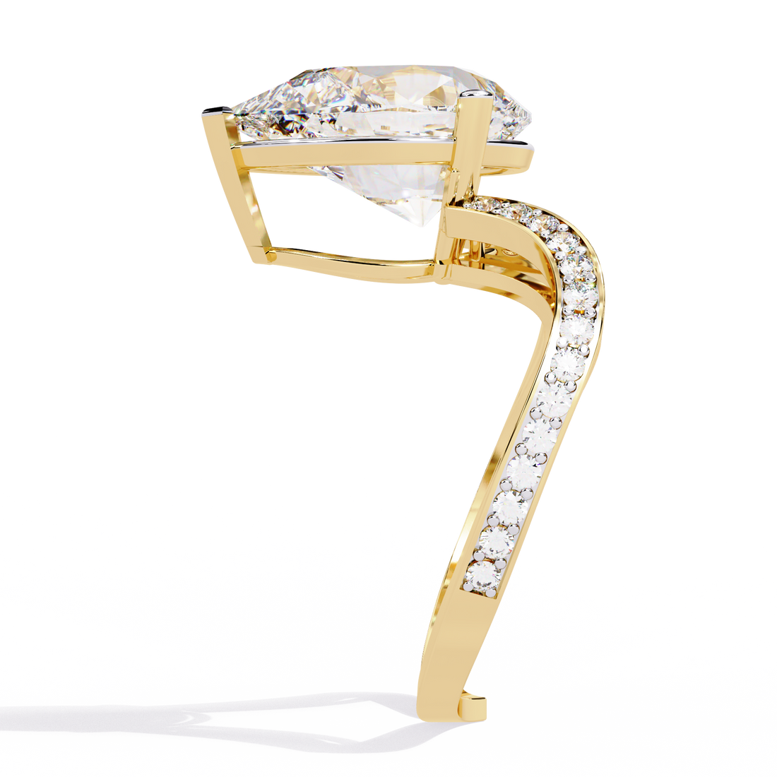 Unique Pear-Shaped Diamond Ring