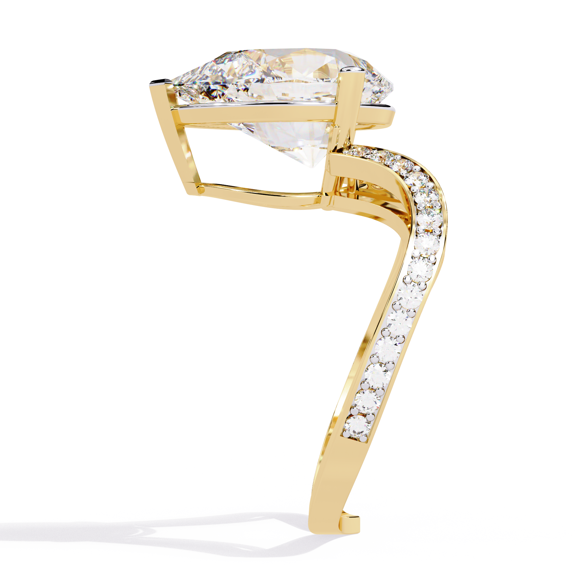 Unique Pear-Shaped Diamond Ring