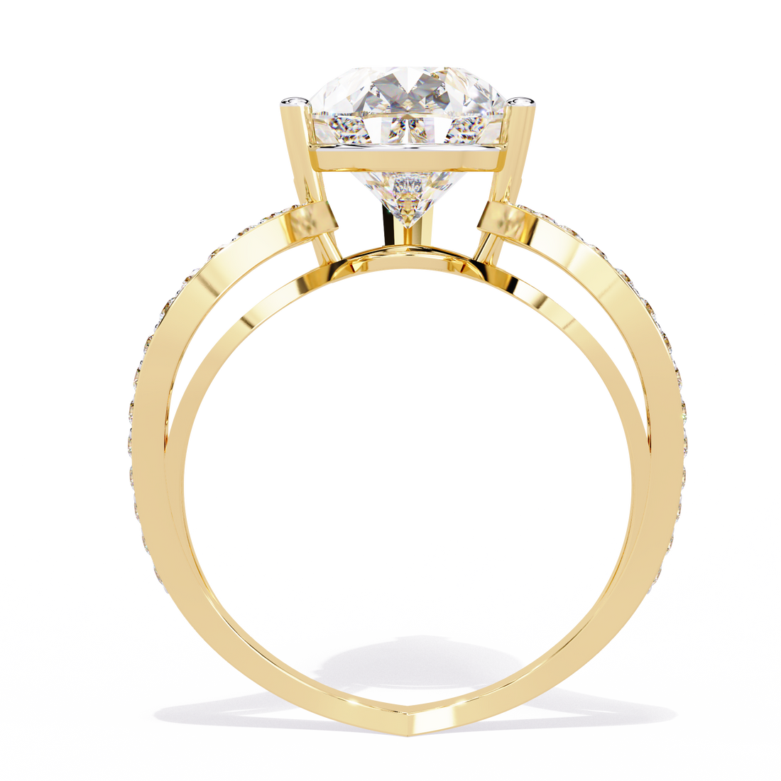 Pear-Cut Lab Grown Diamond Ring