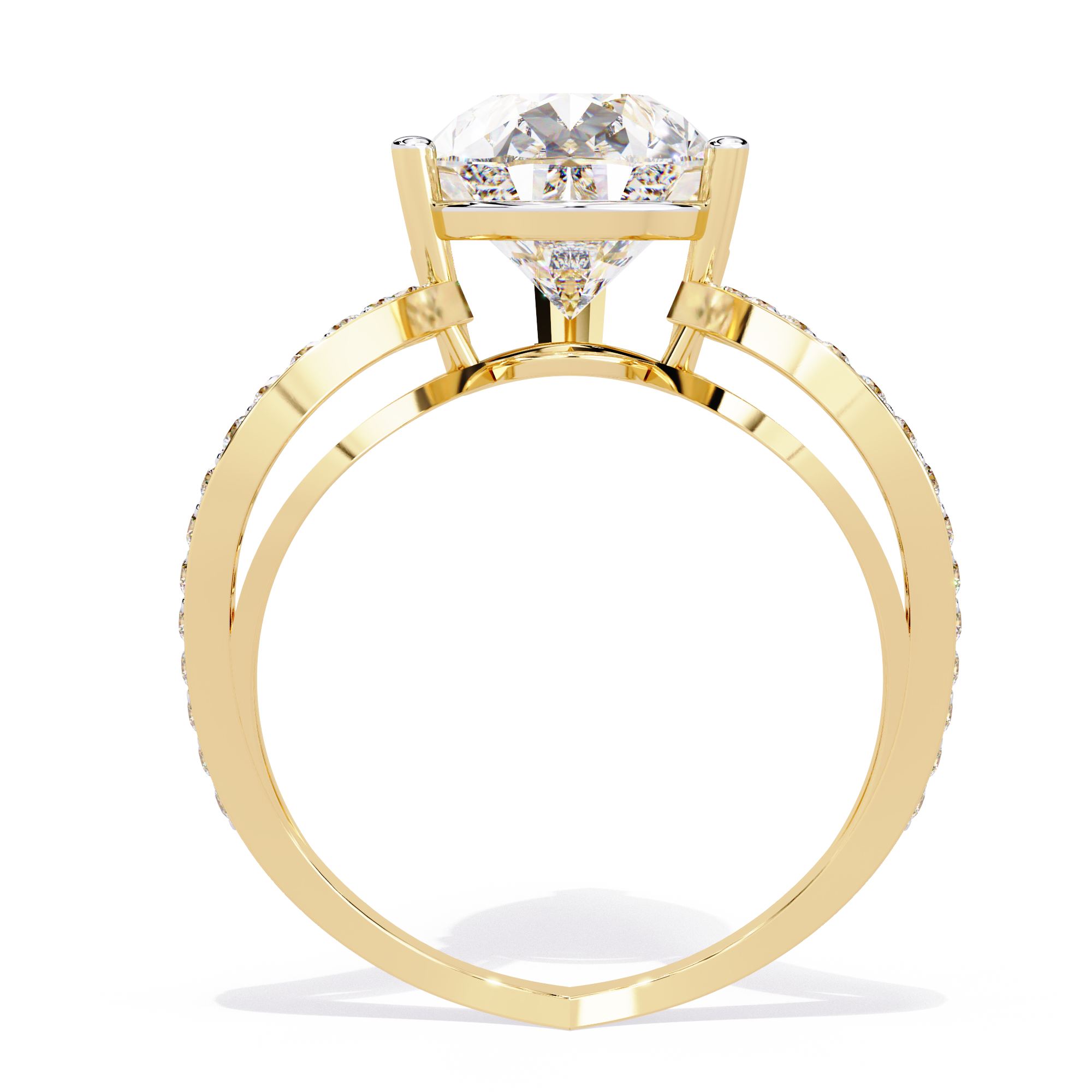 Unique Pear-Shaped Diamond Ring