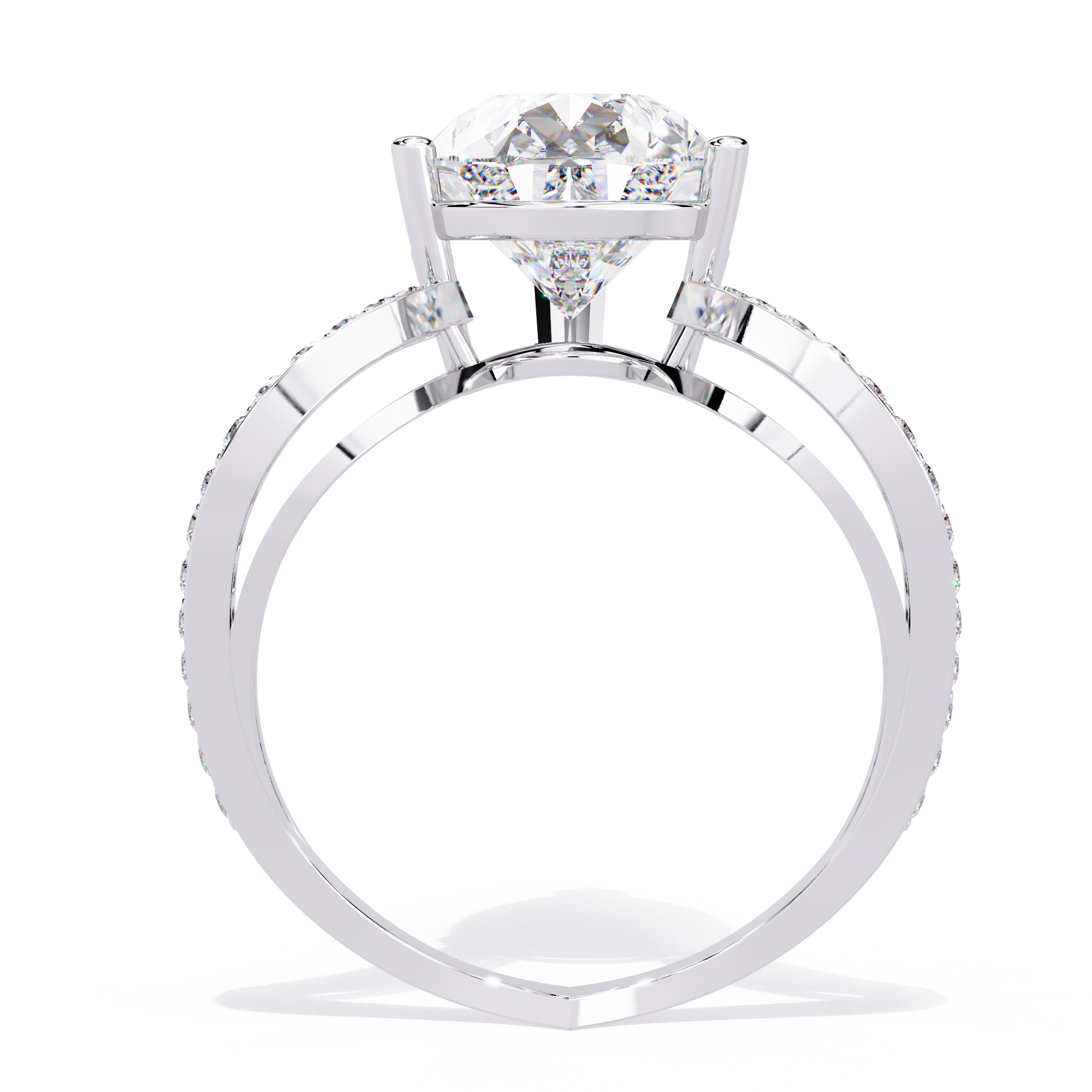 Unique Pear-Shaped Diamond Ring