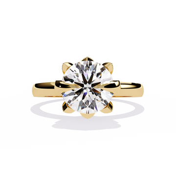 Petal Halo Rose Gold Engagement Ring
