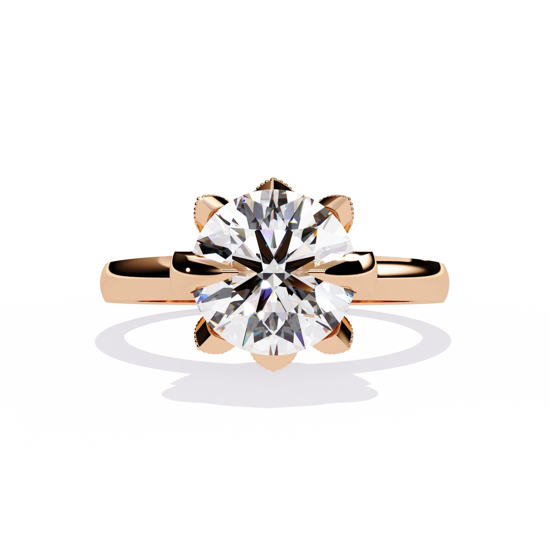 Round Halo Lab Grown Diamond Ring