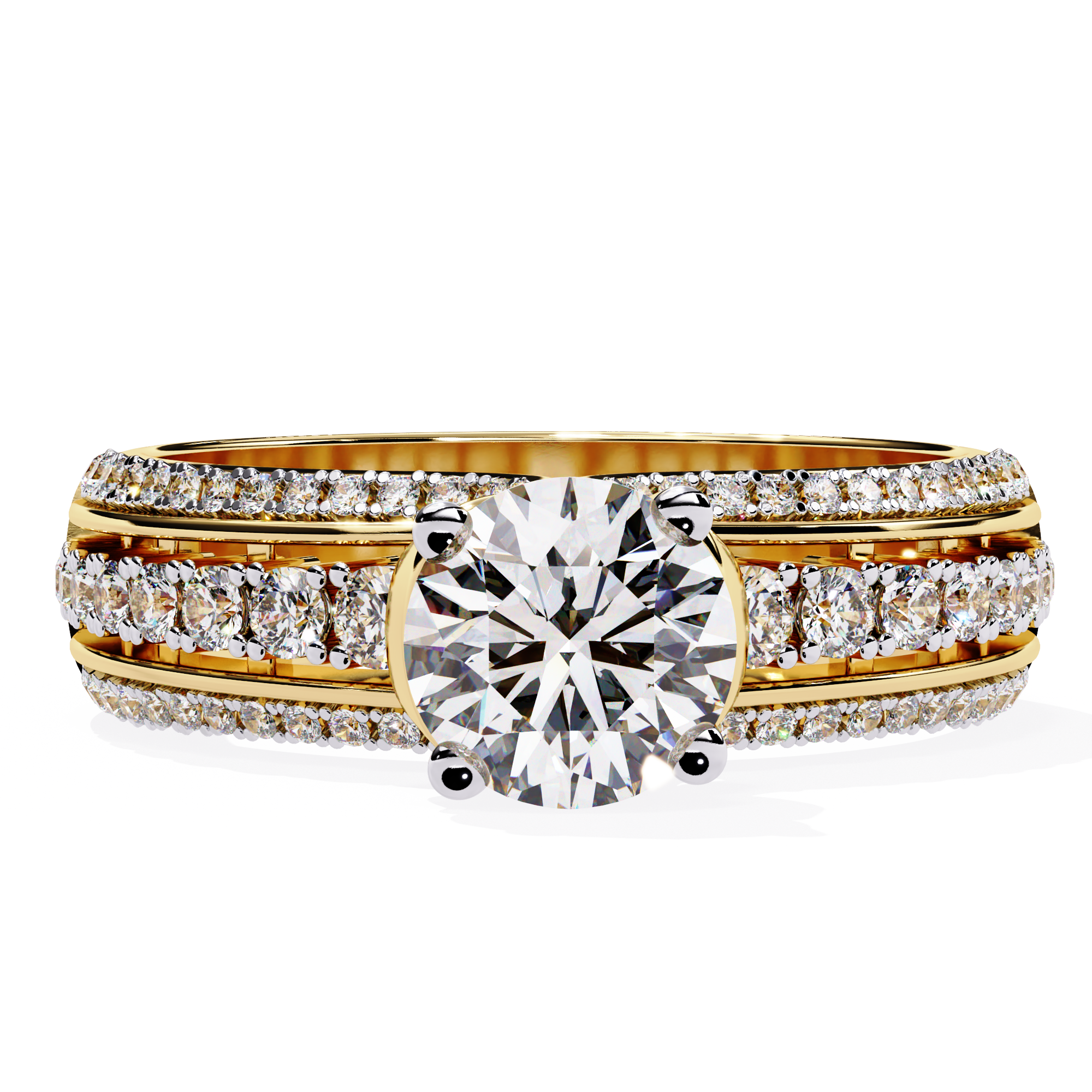 Statement Bridal Ring with Diamonds