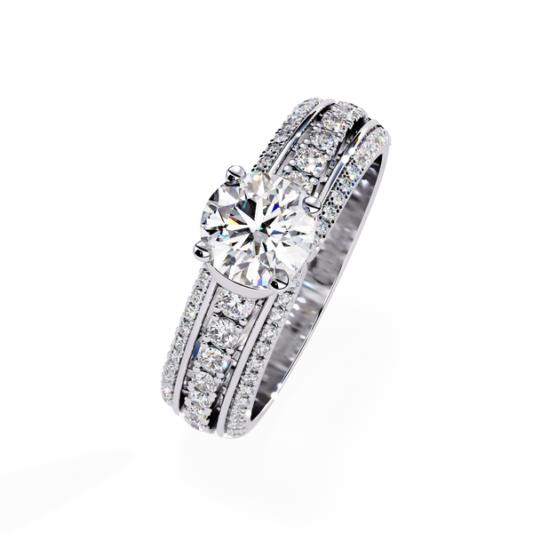 Statement Bridal Ring with Diamonds