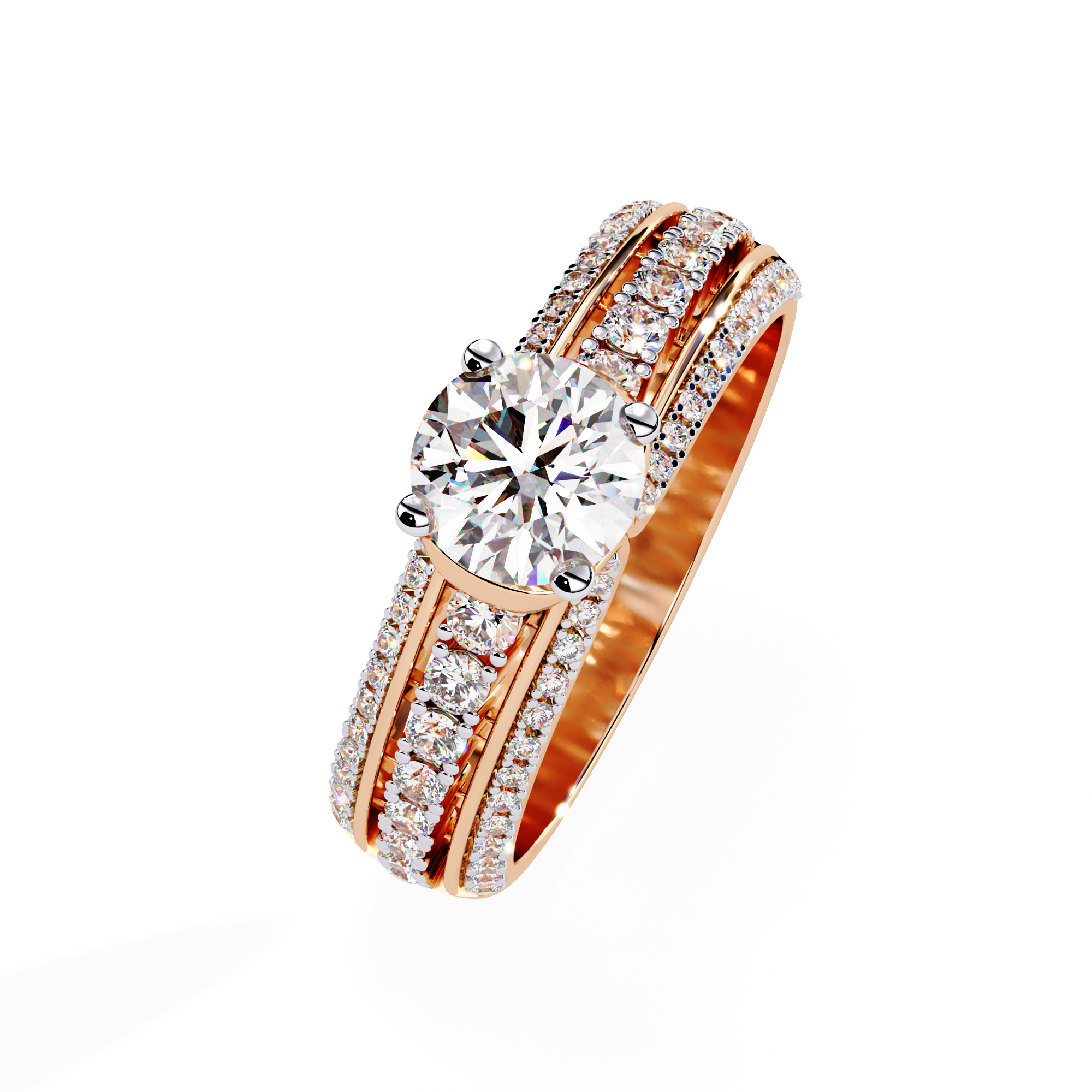 Statement Bridal Ring with Diamonds