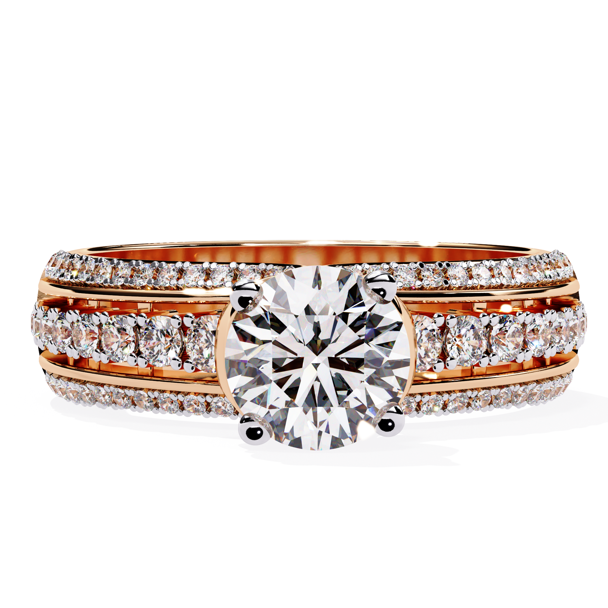 Statement Bridal Ring with Diamonds