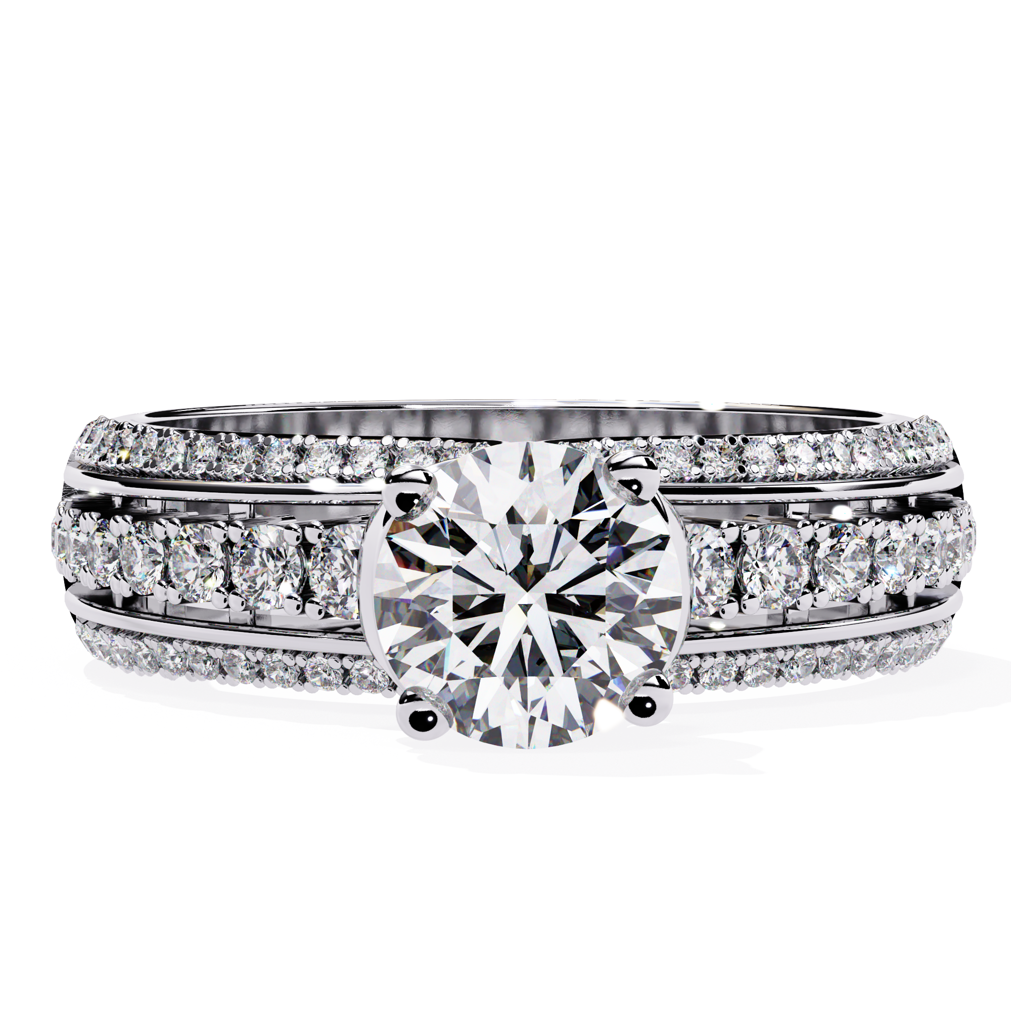 Statement Bridal Ring with Diamonds