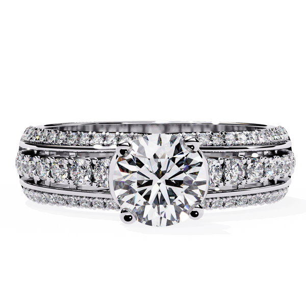 Statement Bridal Ring with Diamonds