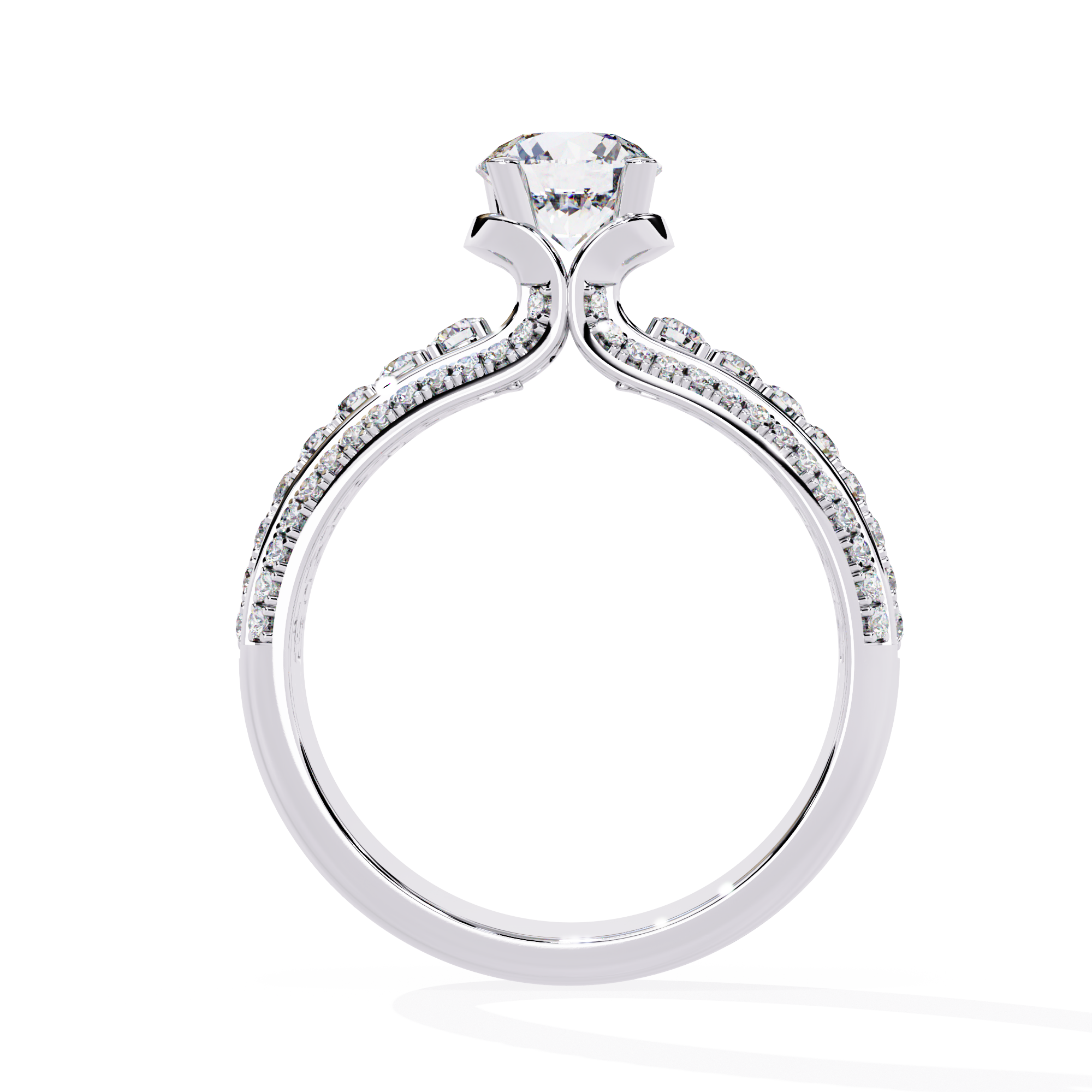 Statement Bridal Ring with Diamonds