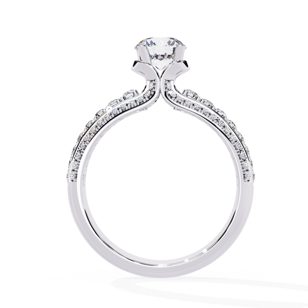 Statement Bridal Ring with Diamonds