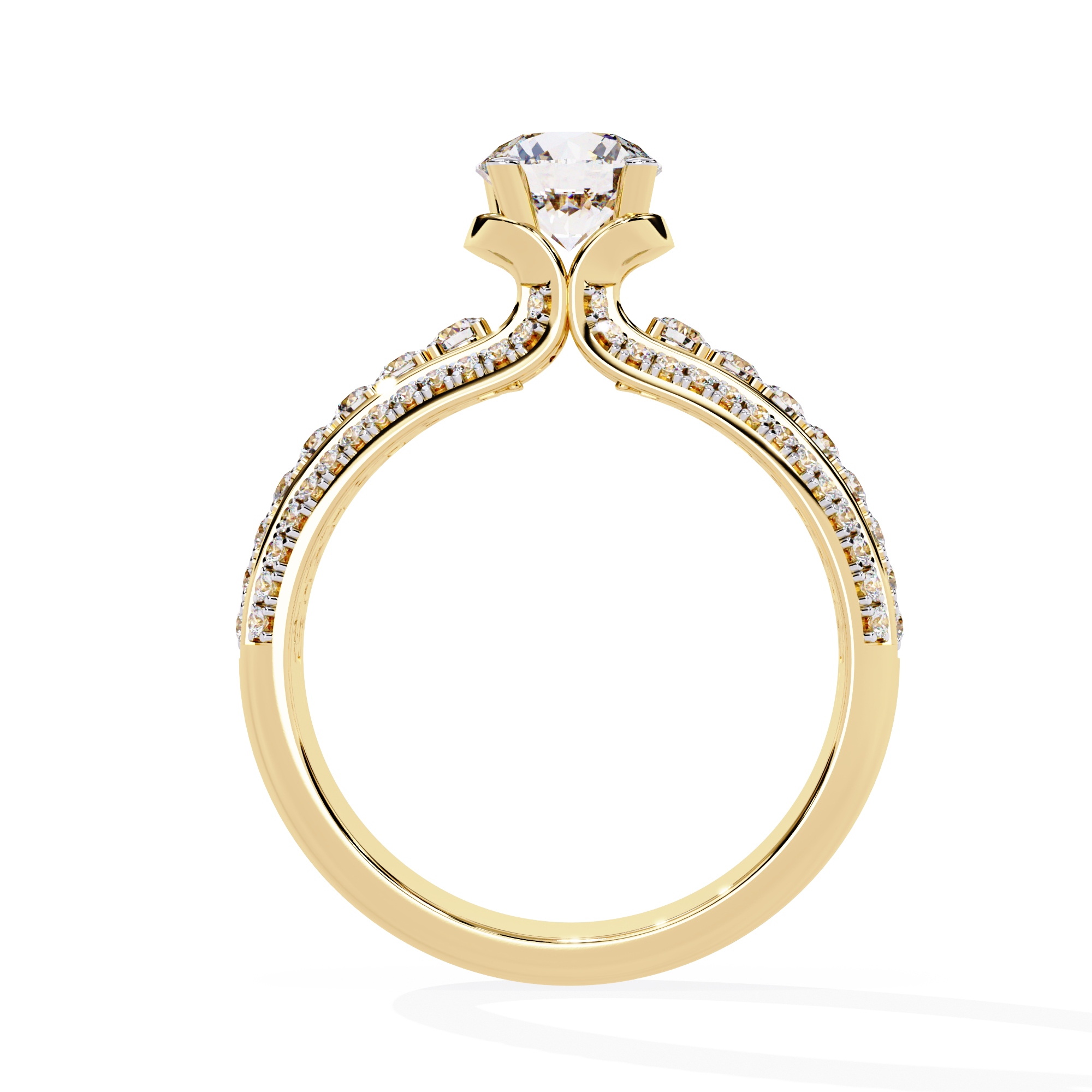 Statement Bridal Ring with Diamonds