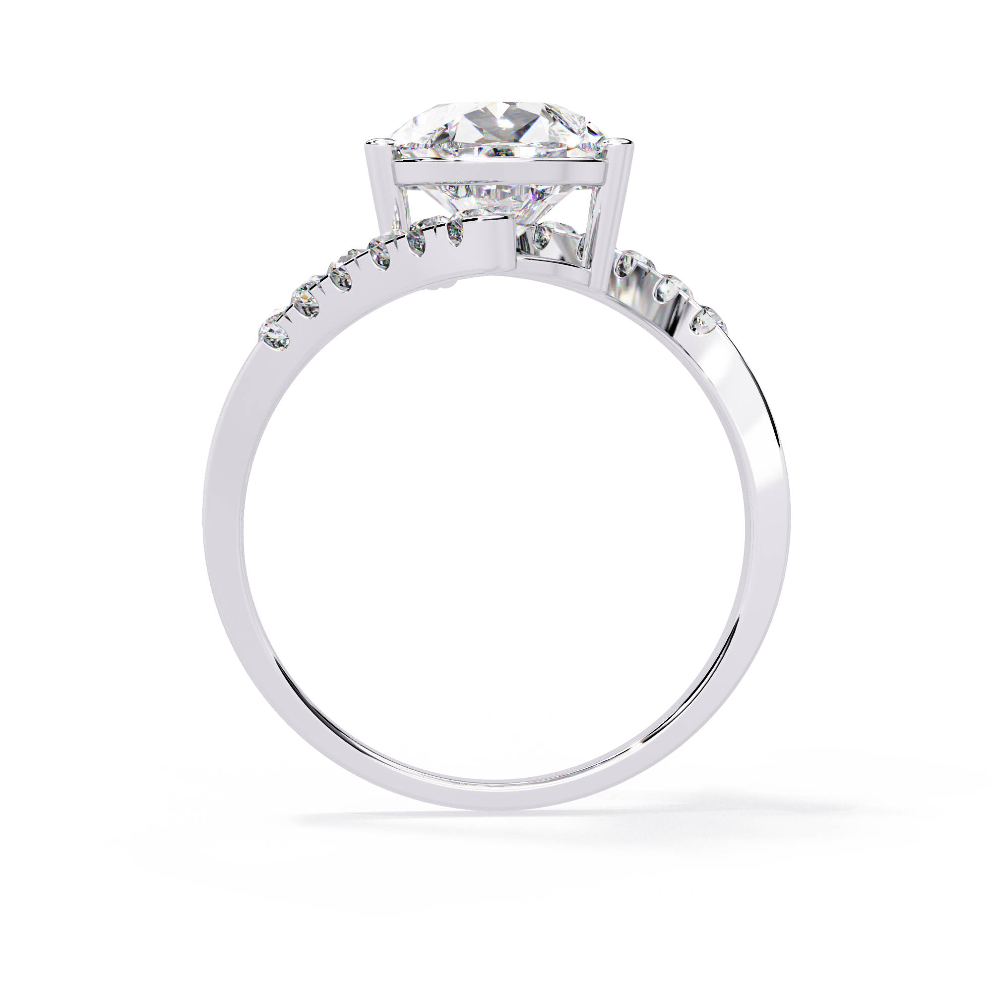 Modern Muse Pear Diamond Open Band Ring