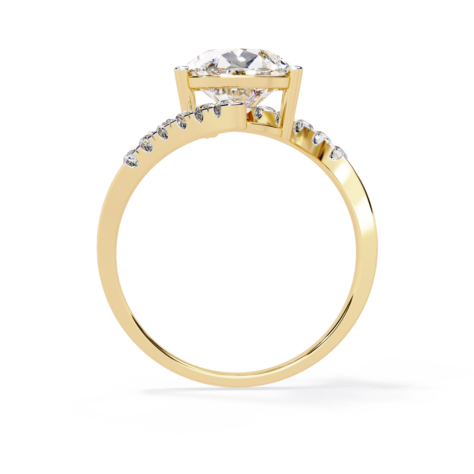 Modern Muse Pear Diamond Open Band Ring