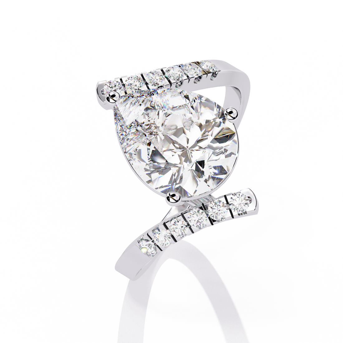 Modern Muse Pear Diamond Open Band Ring