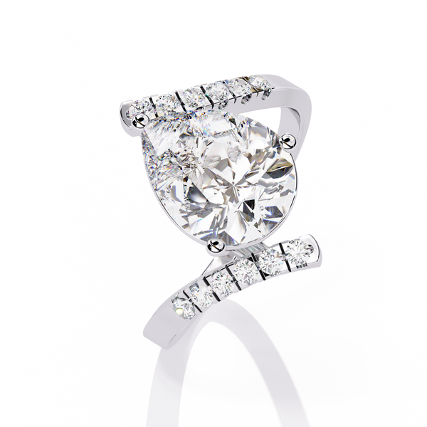 Modern Muse Pear Diamond Open Band Ring