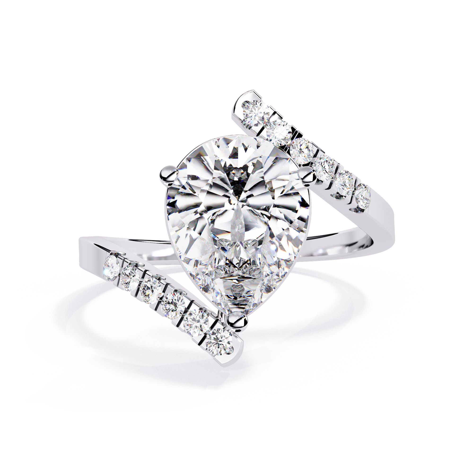 Modern Muse Pear Diamond Open Band Ring