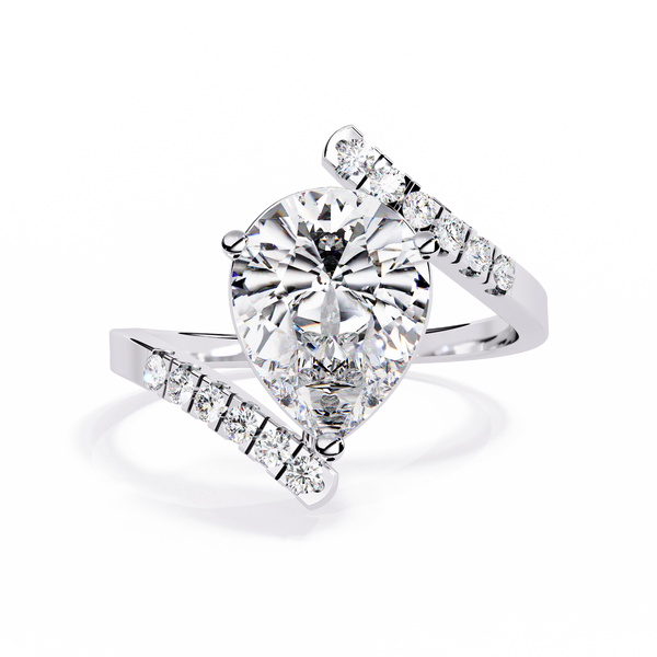 Modern Muse Pear Diamond Open Band Ring