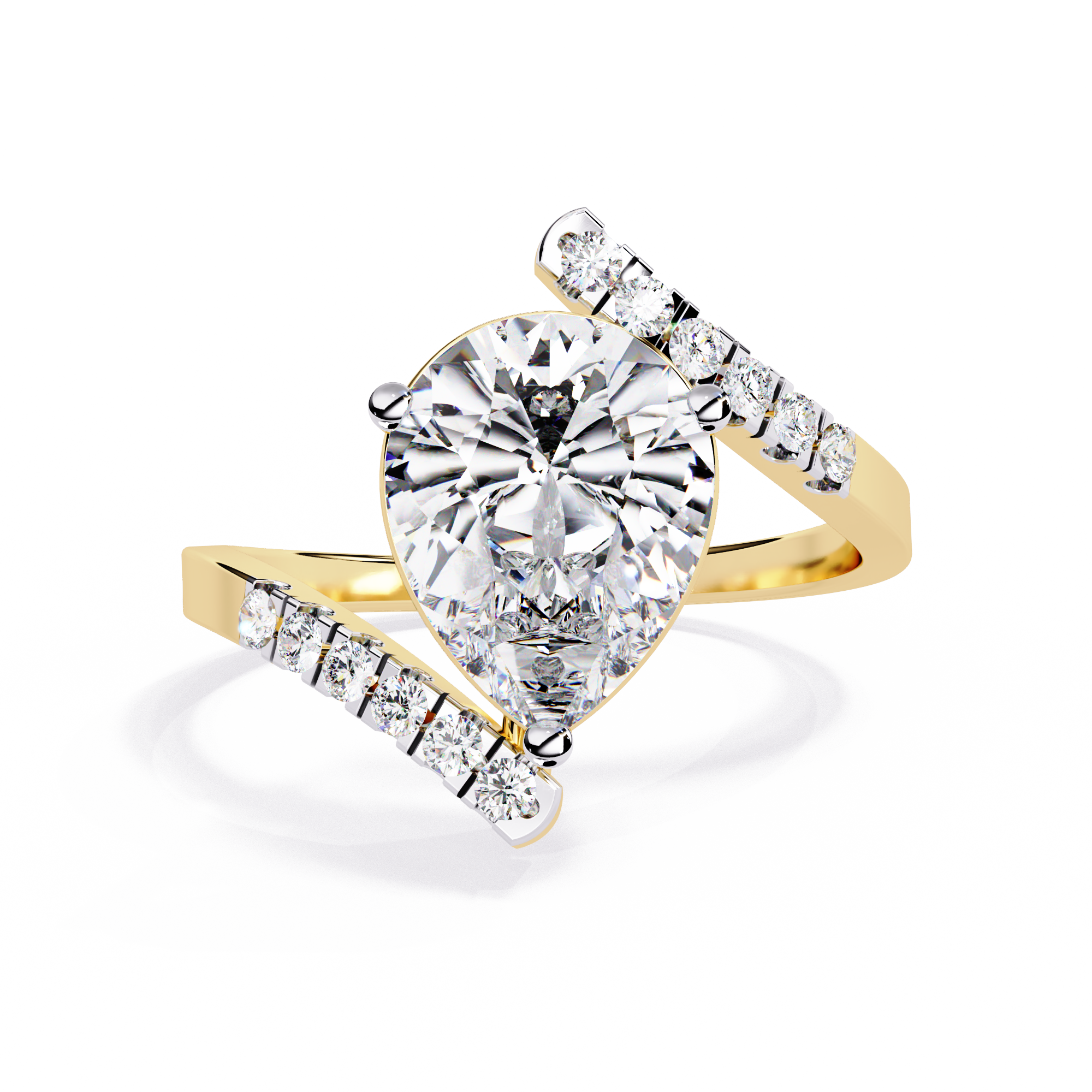 Modern Muse Pear Diamond Open Band Ring