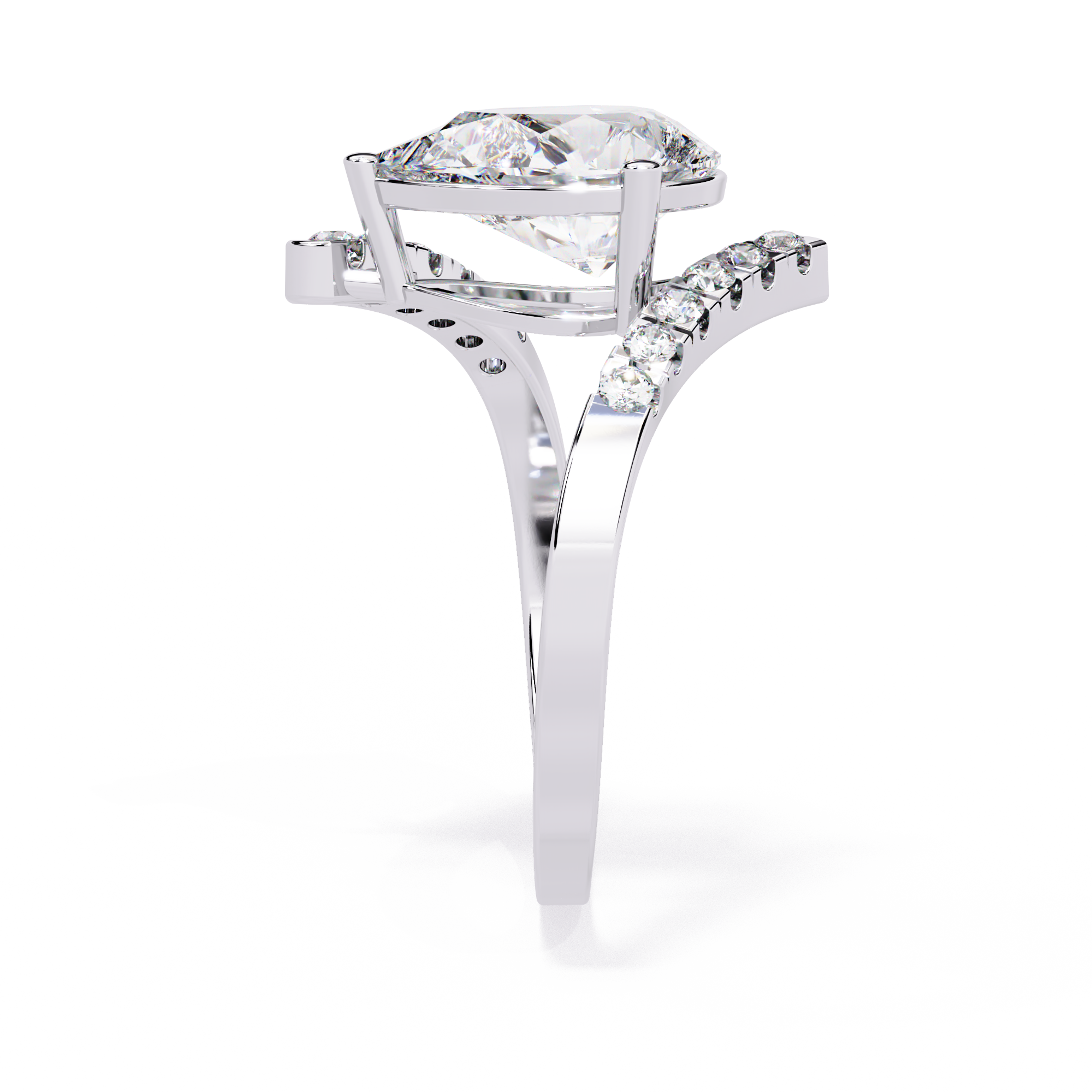 Modern Muse Pear Diamond Open Band Ring
