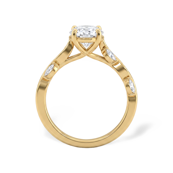 Twisted Vine Oval Lab Grown Diamond Ring