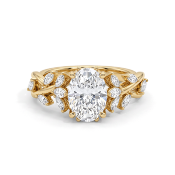 Enchanted Vine Oval Solitaire Ring