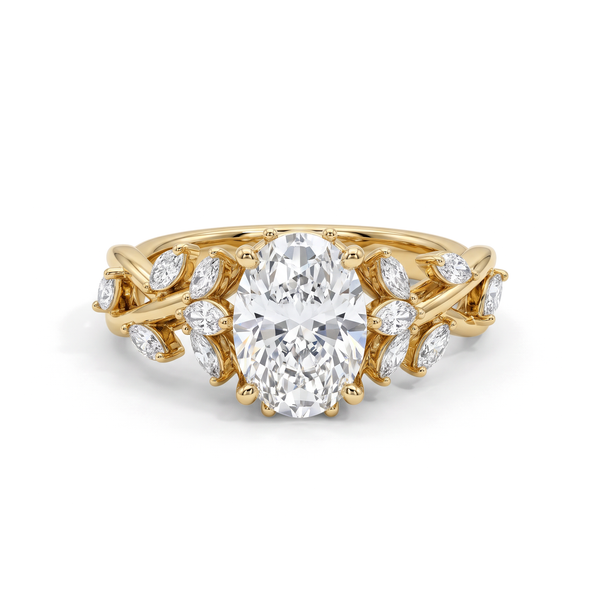 Enchanted Vine Oval Solitaire Ring