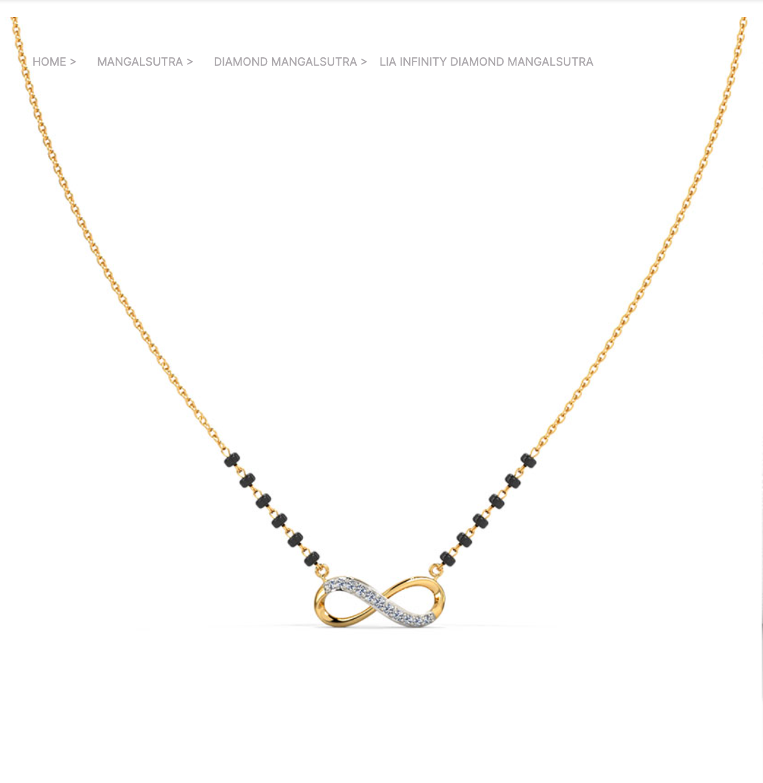 Infinity Pendant Mangalsutra