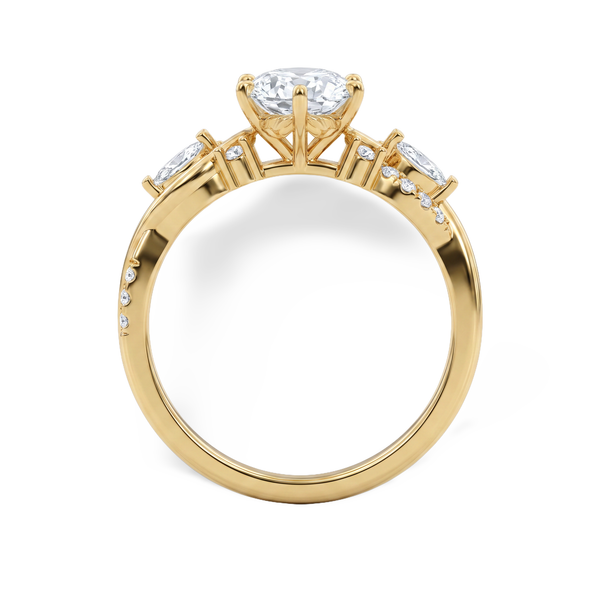 Intertwined Vine Oval Lab Grown Diamond Ring