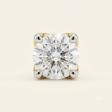 Classic Round Four-Prong Lab Grown Diamond Solitaire Stud