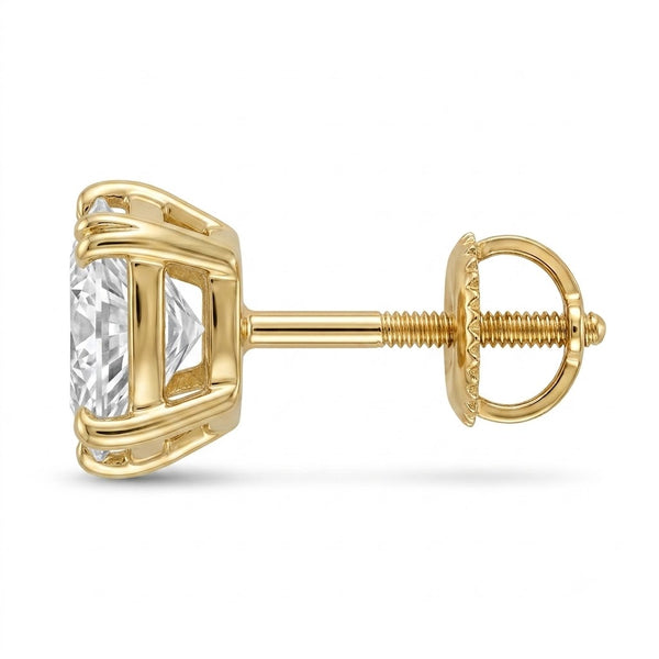 Geometric Hexagon Halo Lab Grown Diamond Stud