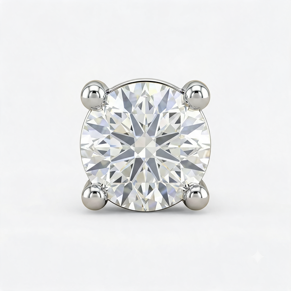Elegant Cushion Solitaire Lab Grown Diamond Stud