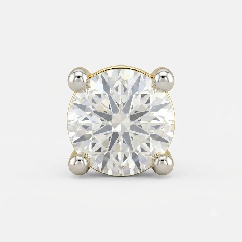 Elegant Cushion Solitaire Lab Grown Diamond Stud