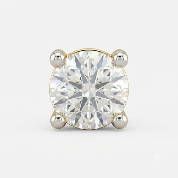 Elegant Cushion Solitaire Lab Grown Diamond Stud