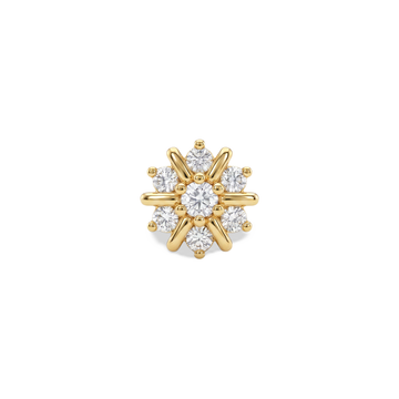 Sunray Snowflake Lab Grown Diamond Nosepin