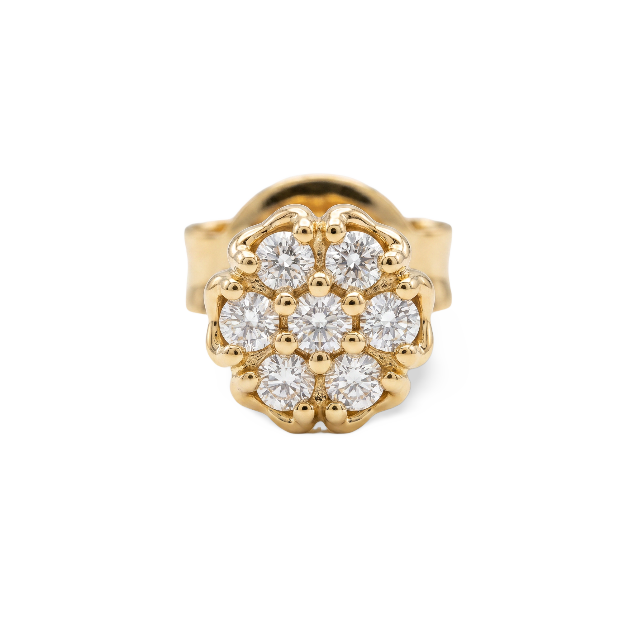 Open Petal Rosette Lab Grown Diamond Nosepin
