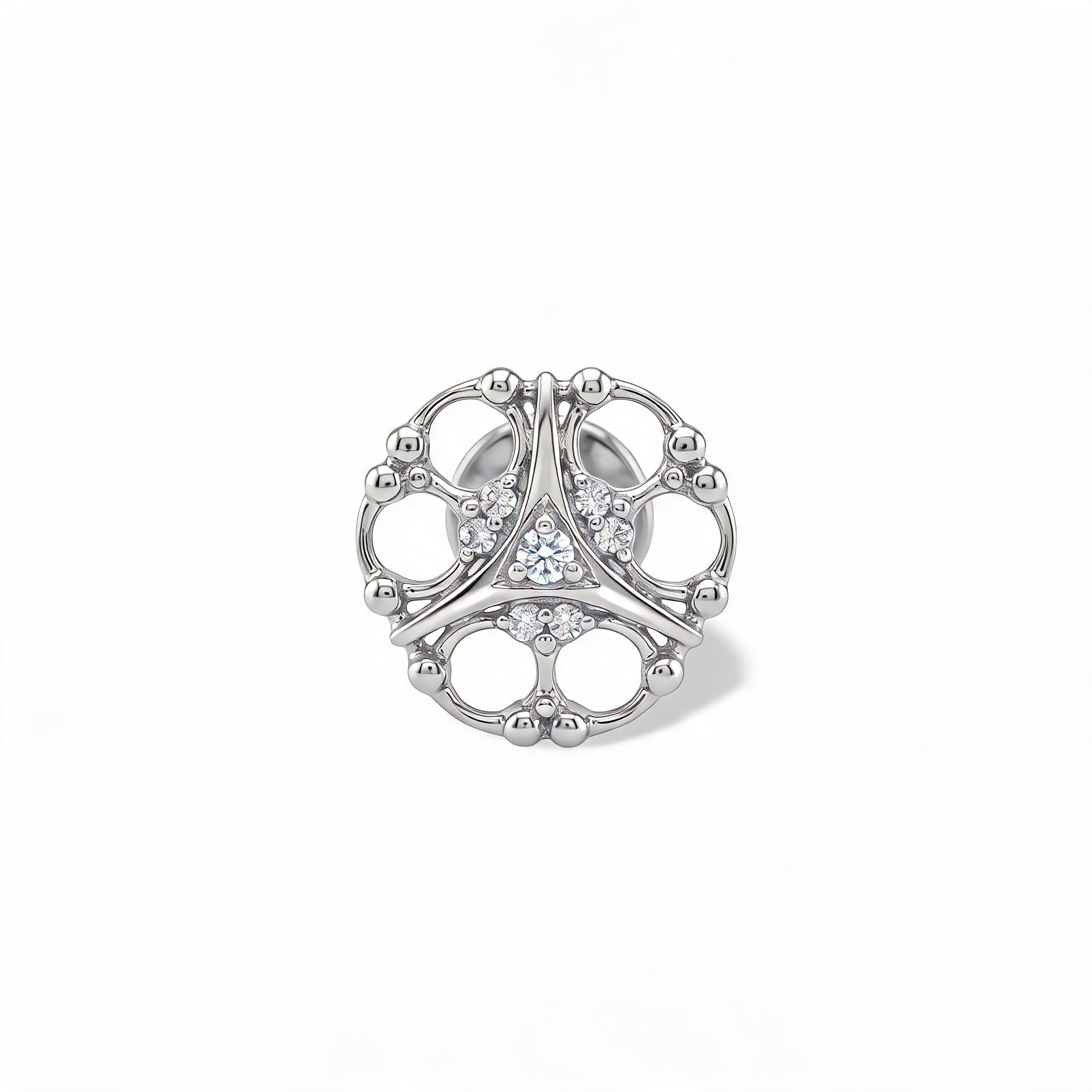 Triple Crescent Lab Grown Diamond Nosepin
