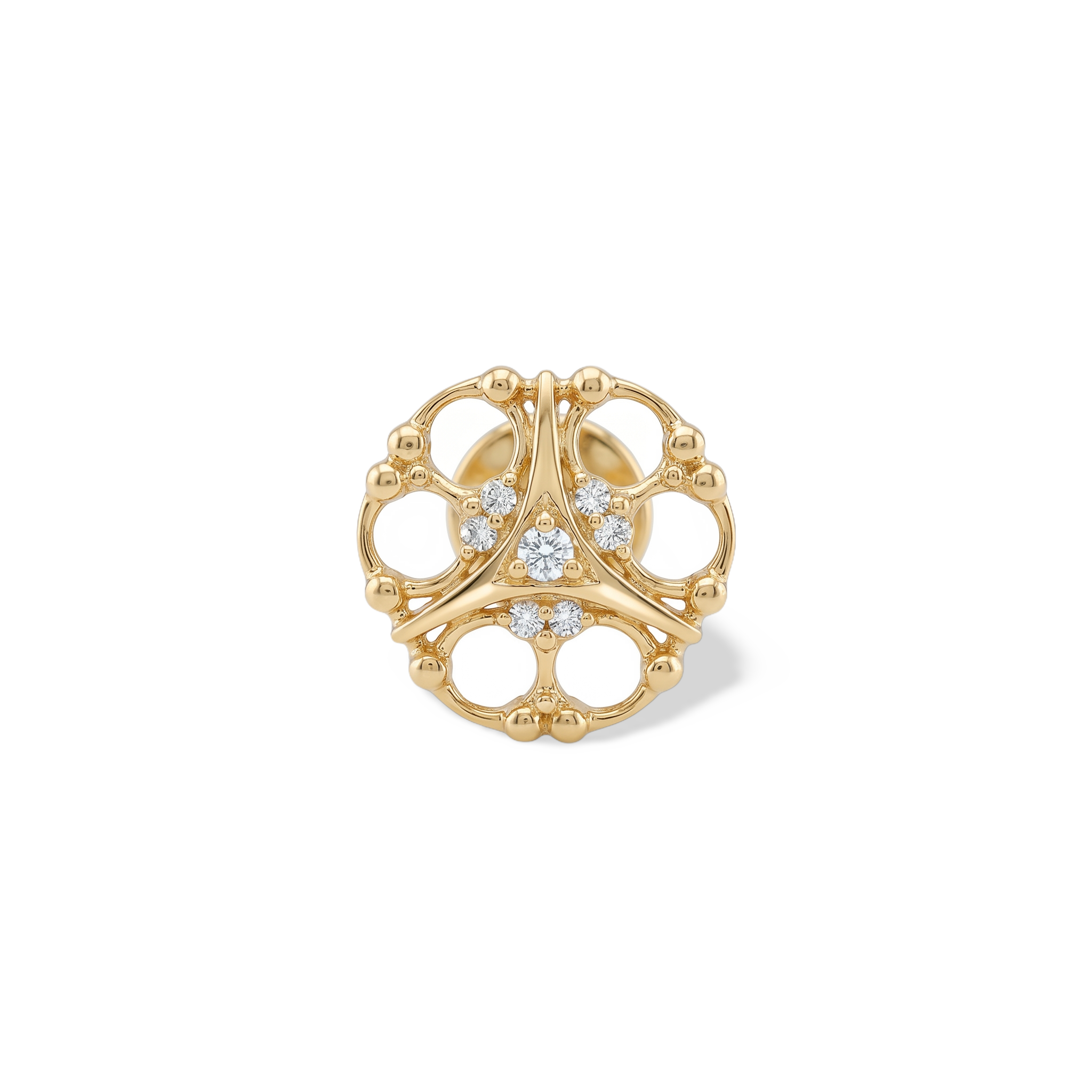 Triple Crescent Lab Grown Diamond Nosepin