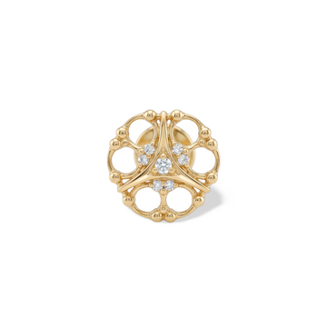 Triple Crescent Lab Grown Diamond Nosepin