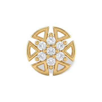 Geometric Petal Rosette Lab Grown Diamond Nosepin