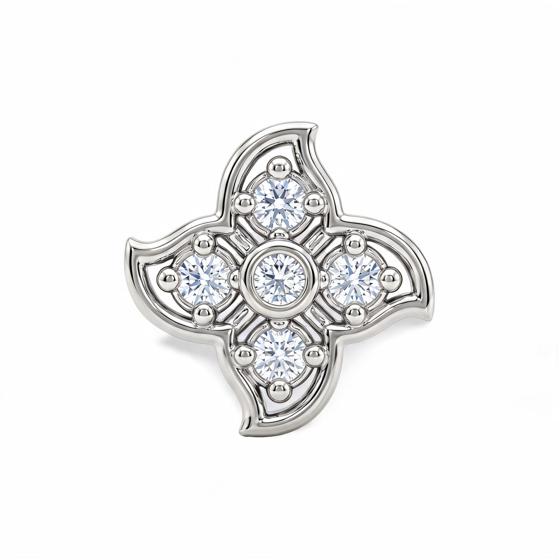 Quatrefoil Medallion Lab Grown Diamond Nosepin