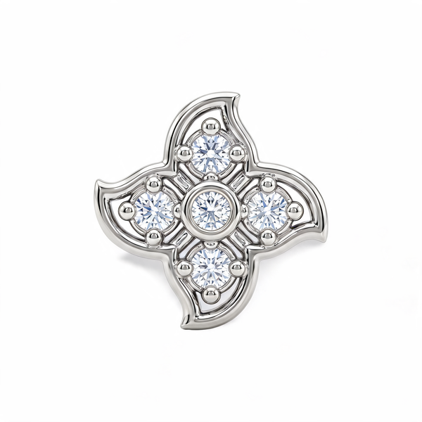 Quatrefoil Medallion Lab Grown Diamond Nosepin