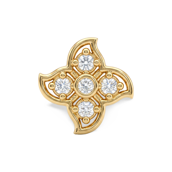 Quatrefoil Medallion Lab Grown Diamond Nosepin