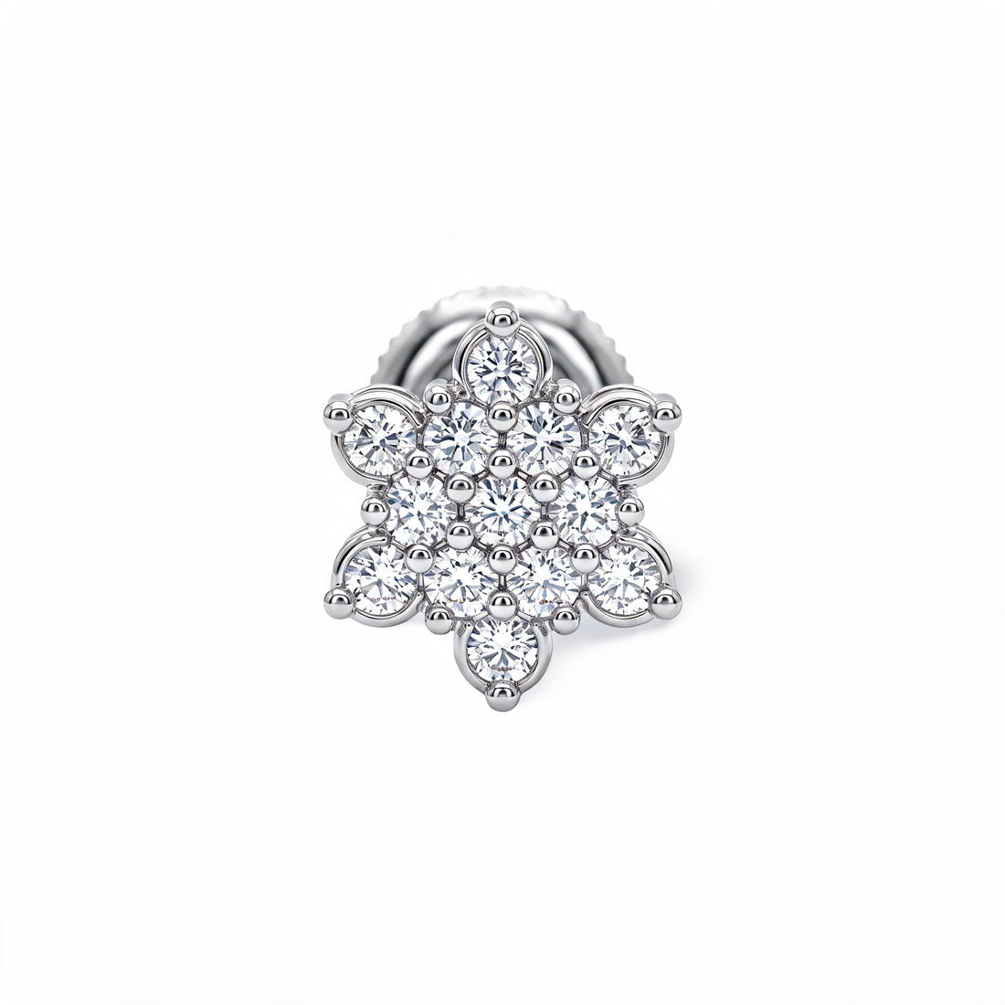 Snowflake Cluster Lab Grown Diamond Nosepin