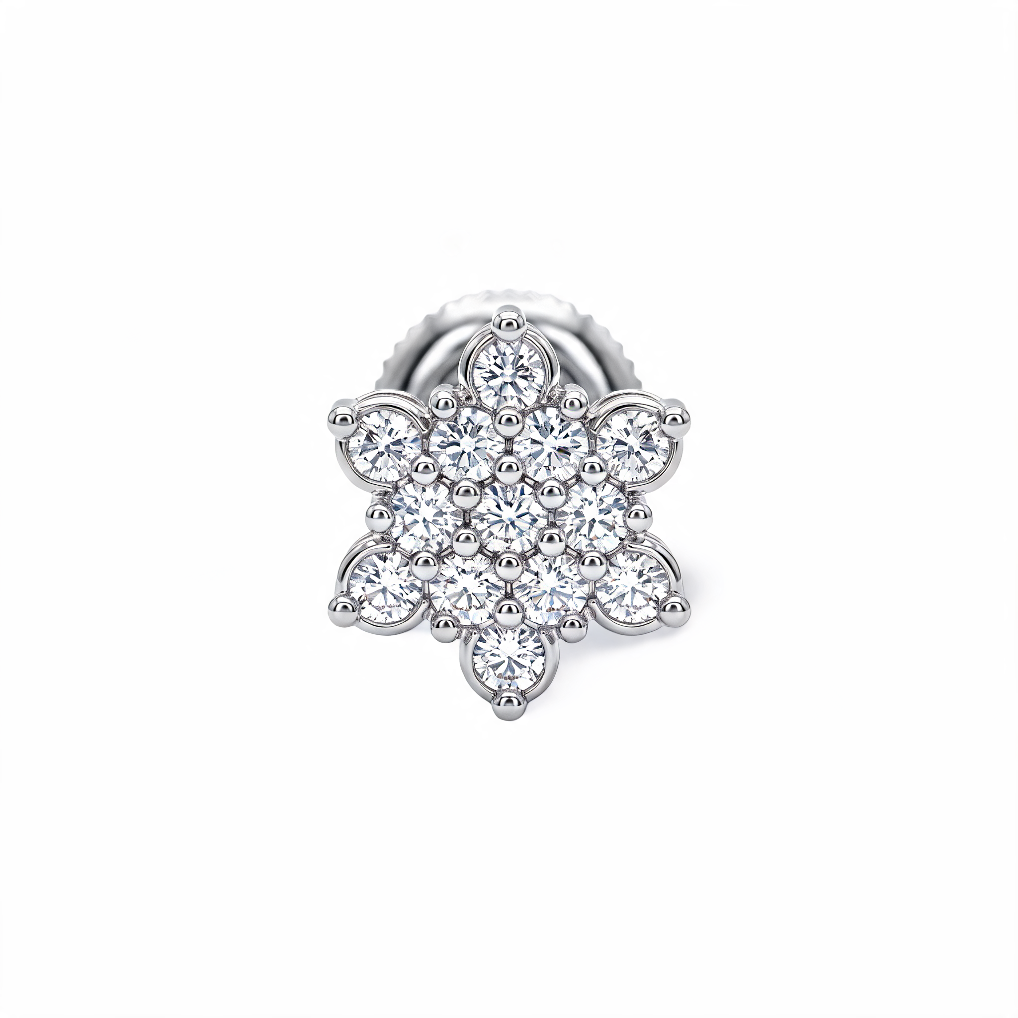 Snowflake Cluster Lab Grown Diamond Nosepin