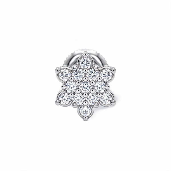 Snowflake Cluster Lab Grown Diamond Nosepin
