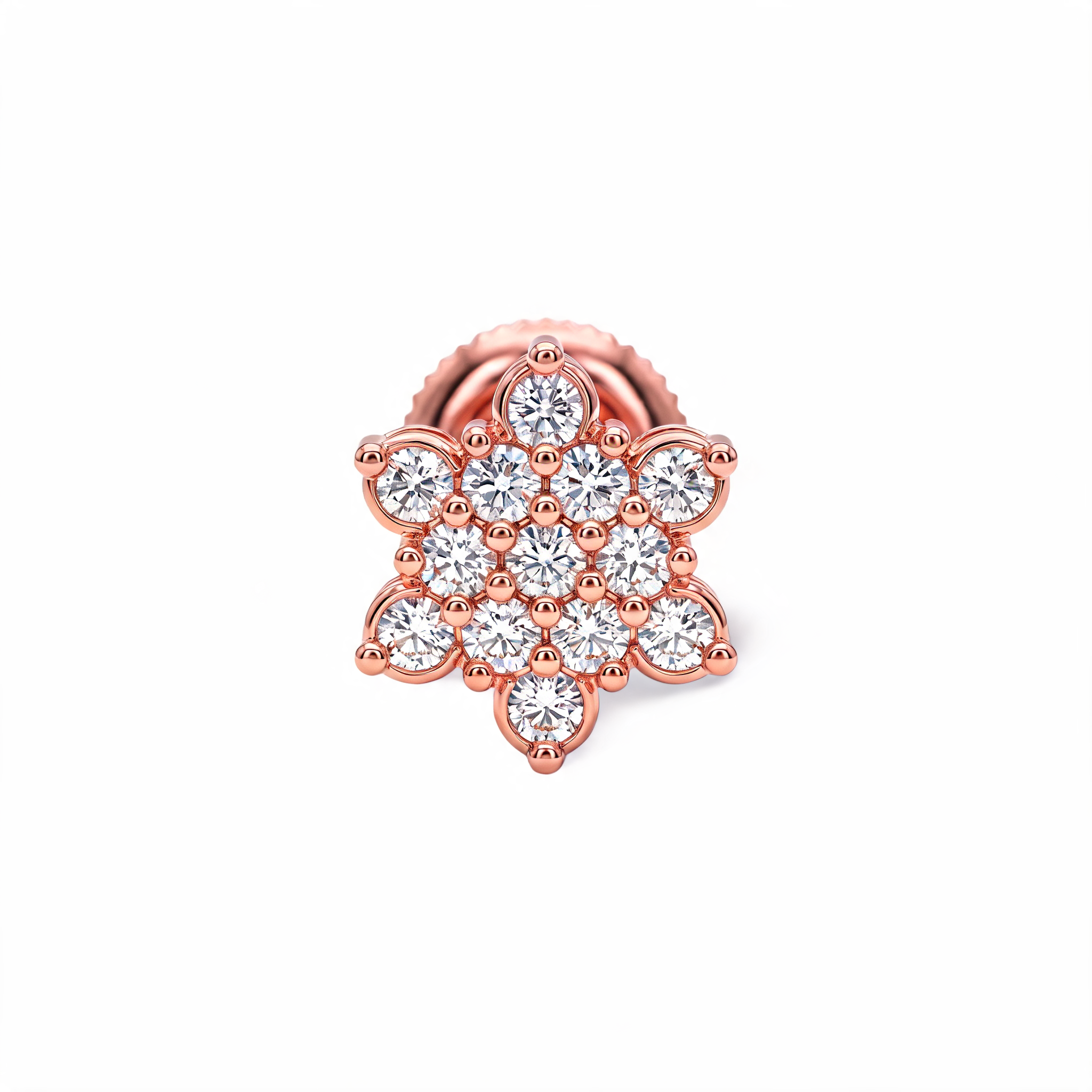 Snowflake Cluster Lab Grown Diamond Nosepin