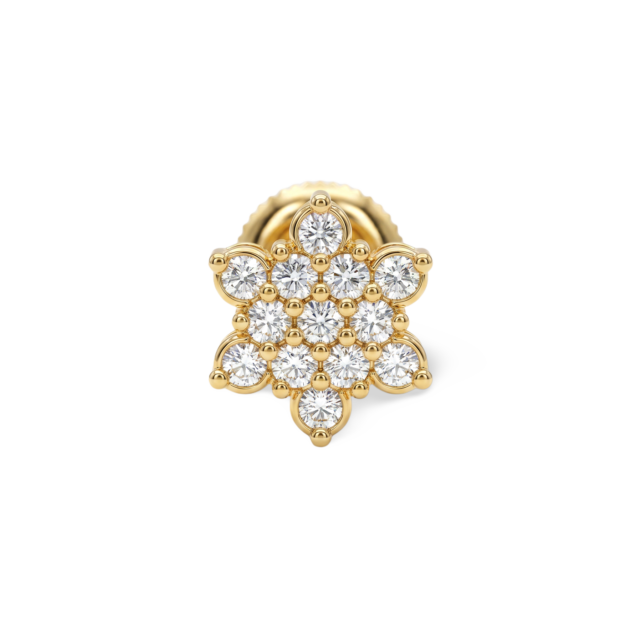 Snowflake Cluster Lab Grown Diamond Nosepin