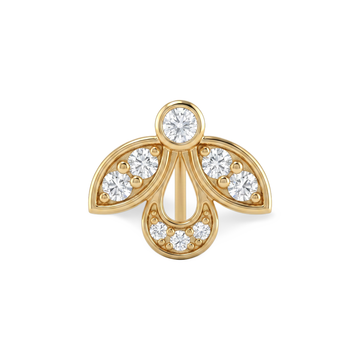 Three Petal Teardrop Lab Grown Diamond Nosepin